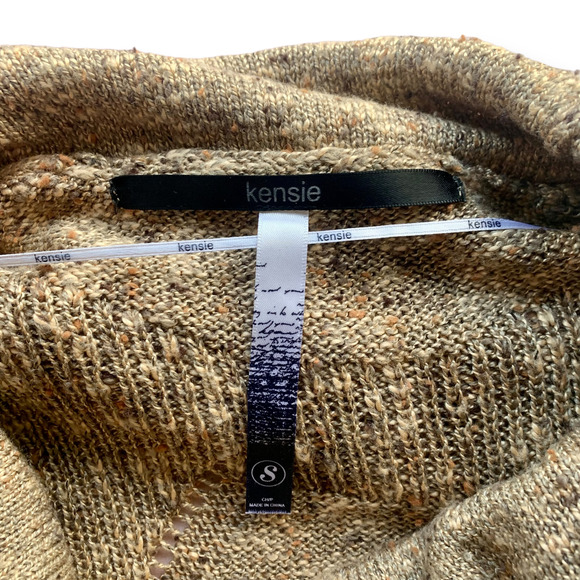 KENSIE Turtleneck Knit Sweater Cowl Neck Thermal Casual Warm Yellow Small - Picture 6 of 7